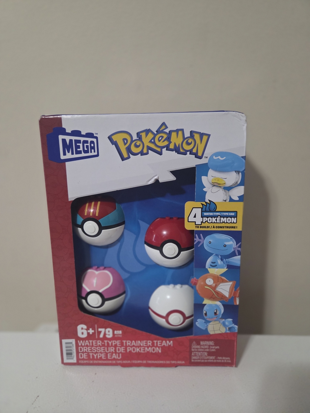 Pokémon MEGA Pokémon Water-Type Trainer Team Building Toy Kits NiB